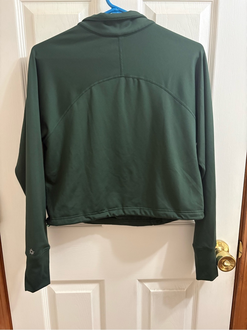 aerie offline Dark Green fleece lined Quarter-Zip - Picture 8 of 8